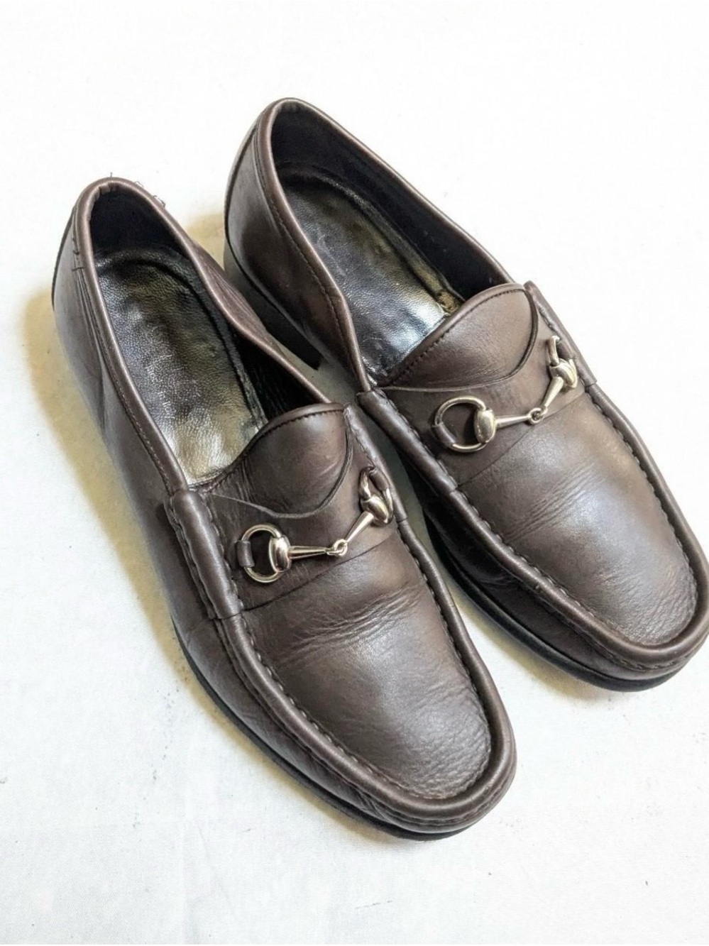 Men's Brown Gucci Horsebit loafers